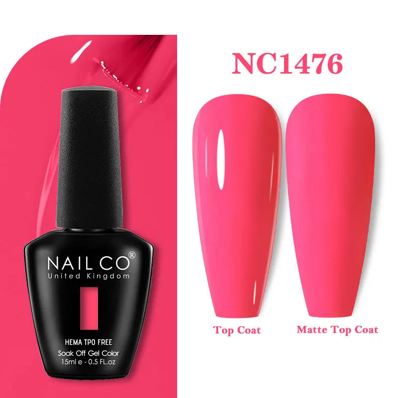 NAILCO Coat Base Gel Nail Polish Nails Art Semi Permanent Lacquer Qme 1476