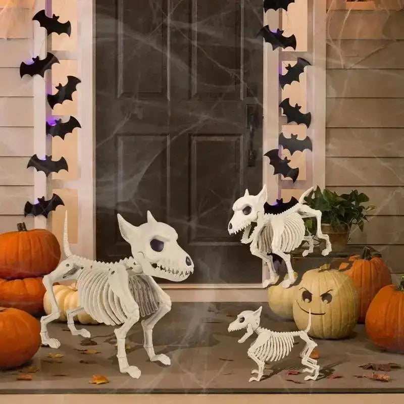 Halloween Skeleton Decoration Props Simulated Animal Models Wolf Qme