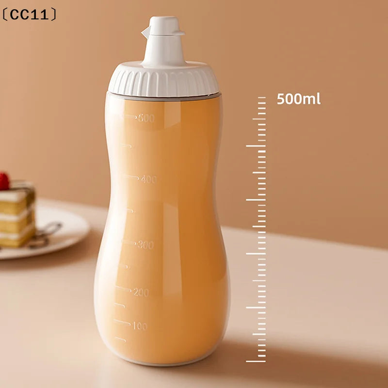 Large Squeeze Condiment Bottles Nozzles Ketchup BBQ Sauces Olive Oil Qme