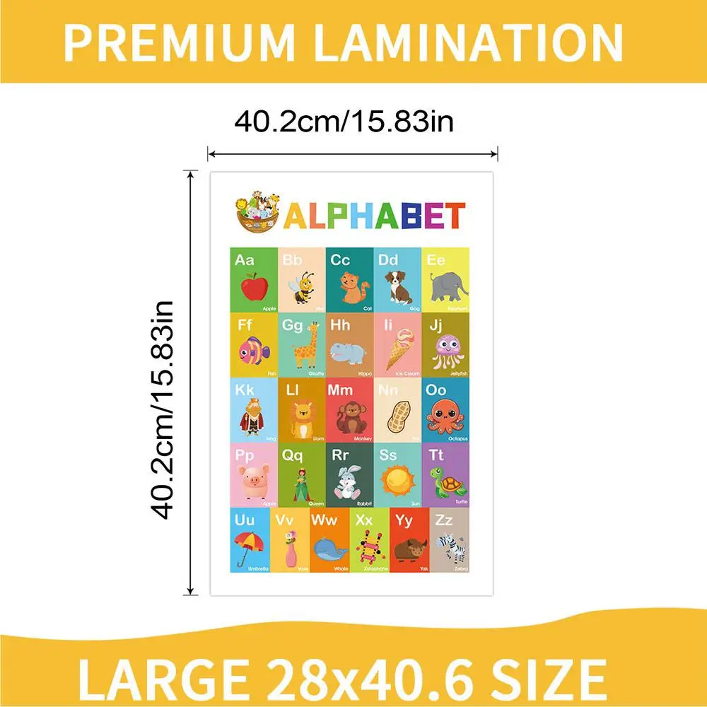 Educational Poster School Charts 12 Time Numbers Letters Travel Boy Qme A CN