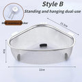 Kitchen Sink Drain Basket Stainless Steel Triangle Food Vegetables Peel Egg Filter Storage Organizer Kitchen Shelf Rack Drainier Qme 1