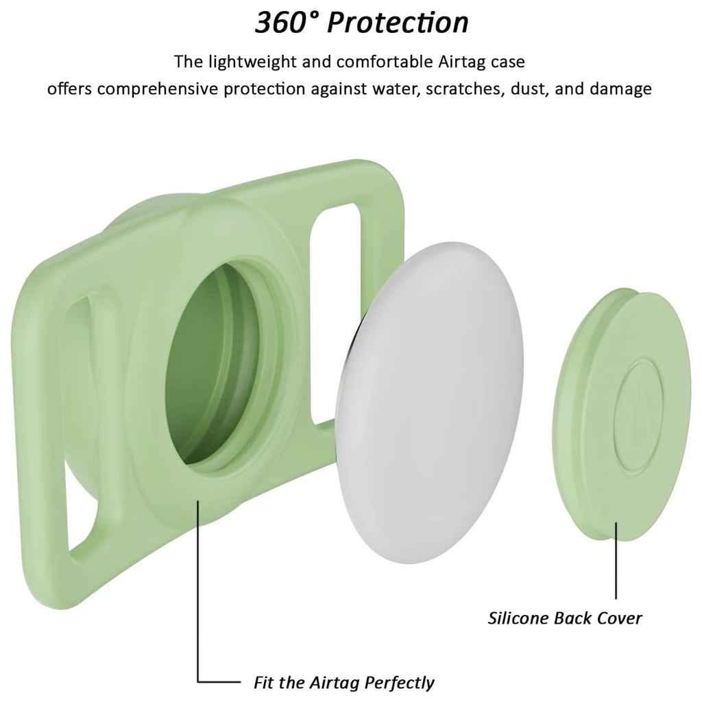 Waterproof case For Airtag Dog Collar Holder Case Lightweight Stretchable Tracker Cover Silicone Protector Protective Accessory Qme