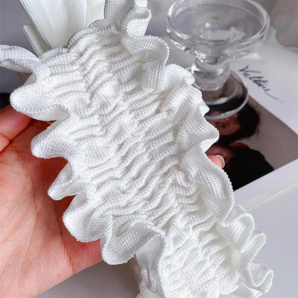 Durable Wash Face Bow Headband Double-layered Lace Washing Face Hairband Versatile Makeup Face Washing Tools Beauty Salon Qme