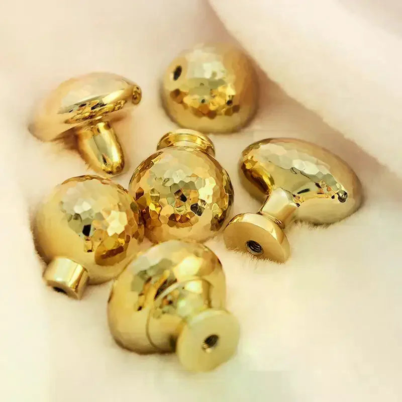 Brass Ball Furniture Pull Handles Hand-forged Hammer Cabinet Handles Door Drawer Knob Kitchen Wardrobe Cupboard Pulls Qme
