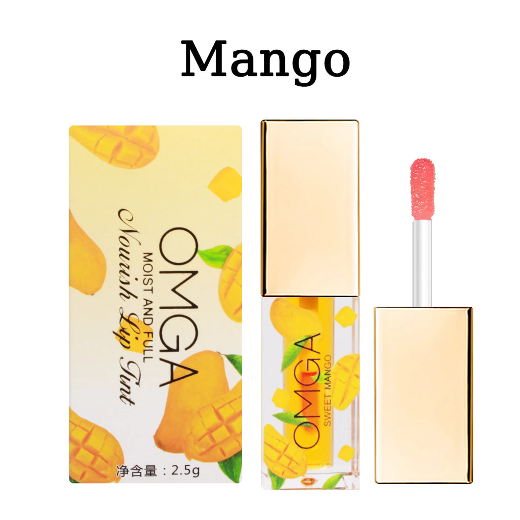 Waterproof Fruity Lip Gloss Deep Moisturizing Long-lasting Makeup Qme Mango