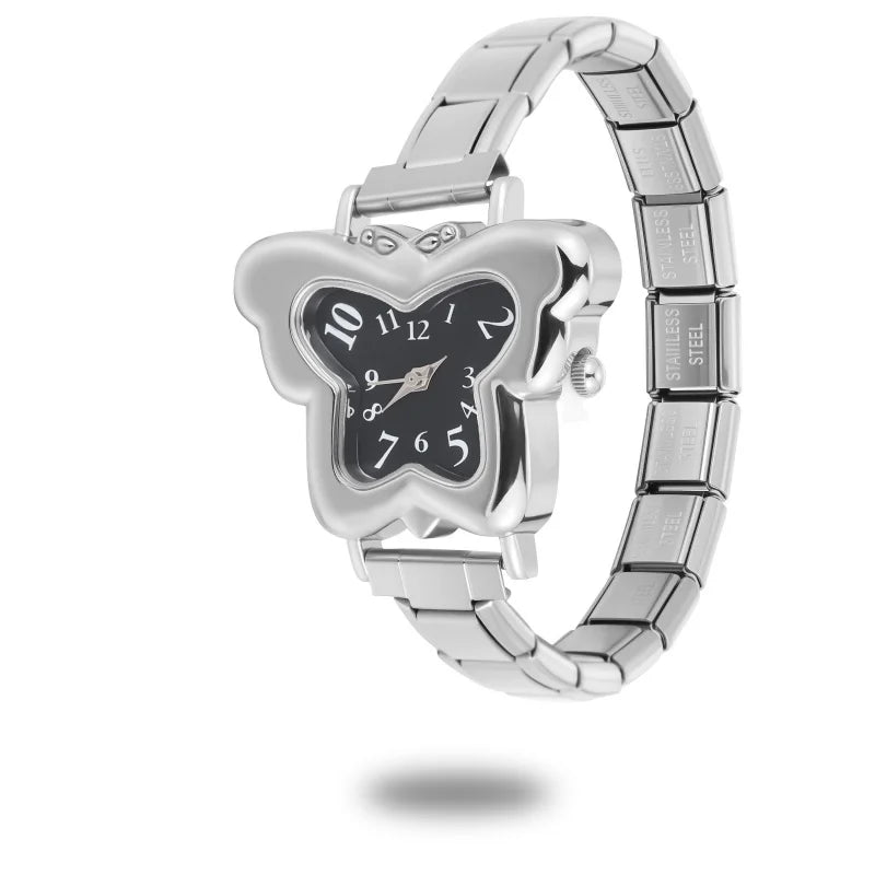 1PC Y2K Colorful Digit Dial High Quality Women Stainless Steel Butterfly Shape Watch Bracelet Bangle For Friend DIY Jewelry Gift Qme Style 34
