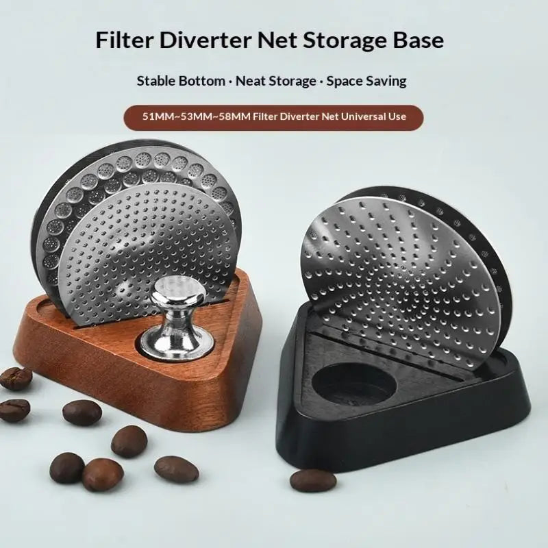 Coffee Puck Screen Stand Reusable Wooden Filter 51 53 Portafilter Qme