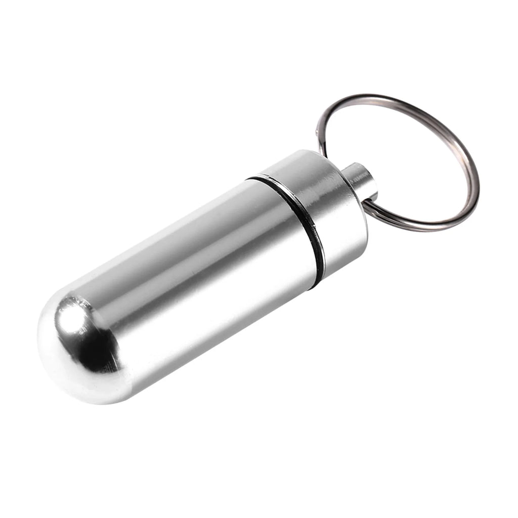 Medicine Perfume Container Travel Pill Box WaterProof Mini Keychain Tablet Storage Box Case Medicine Perfume Container Qme