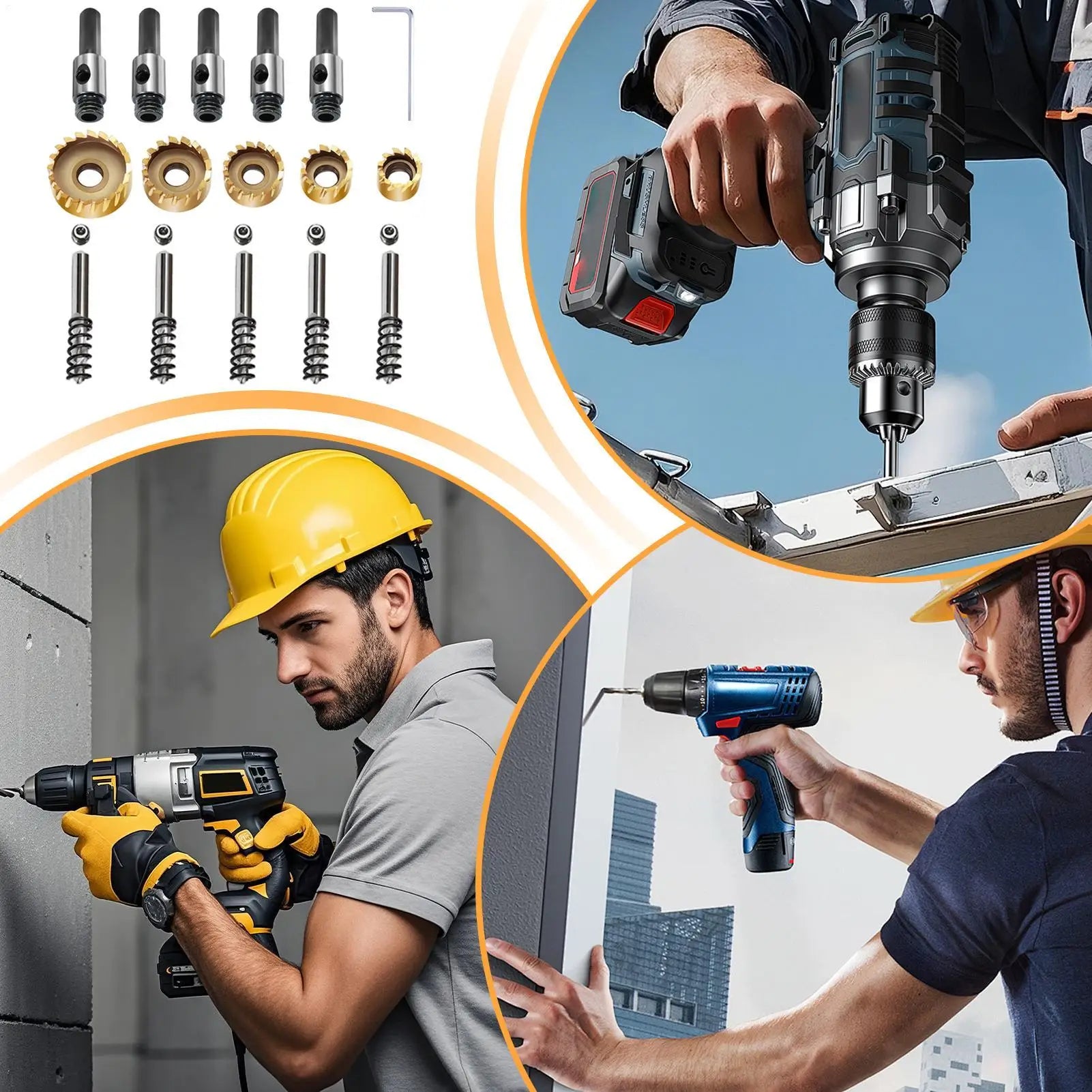 Hole Drill Bit 5 High-speed Wear-resistant Drilling Cutter Saw Door Qme
