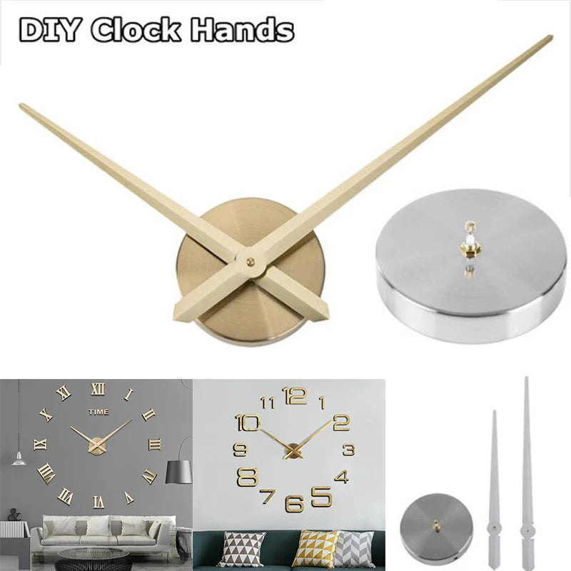 NewPractical Big Size for 3D Wall Clock Modern Home Decor Brief DIY Large Clock Needles Quartz Hour Hands Accessories Mechanism Qme