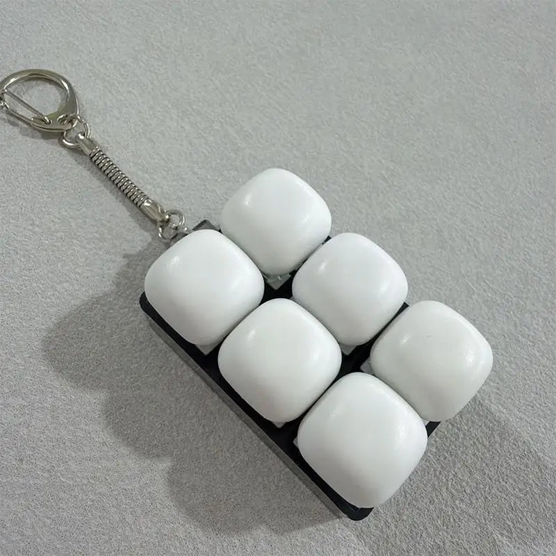Bread Design Fidget Keychain Key Button Keycap Finger Keyboard Cap Qme No lights I