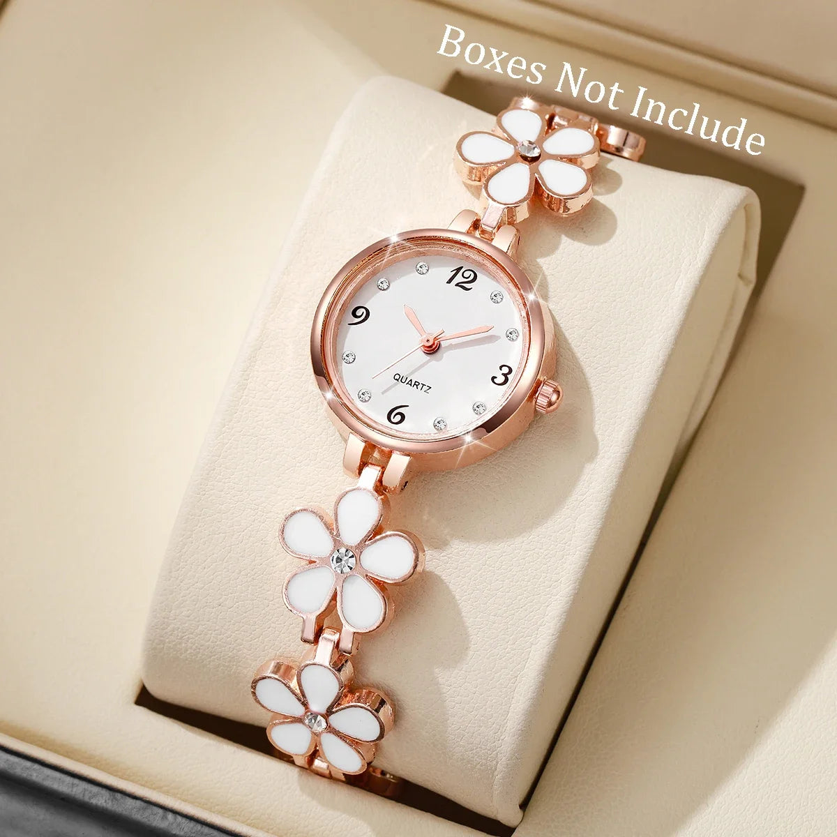 Moda árabe dial relógios femininos elegante flor pulseira senhoras relógio de pulso de quartzo reloj mujer (sem caixa) Qme