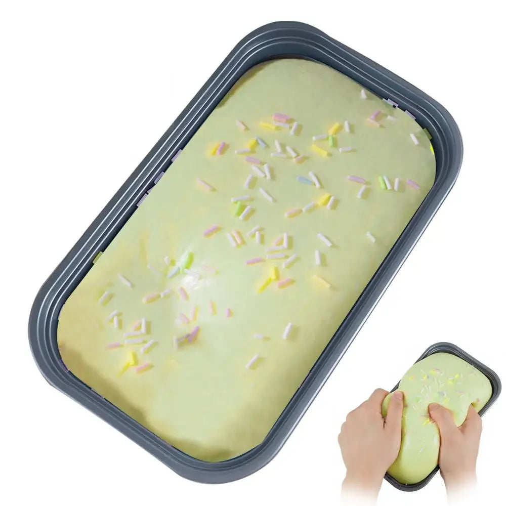 Pastel Cake Squishy Slow Rising Squeeze Sensory Toy Quiet Stress Qme Green grape