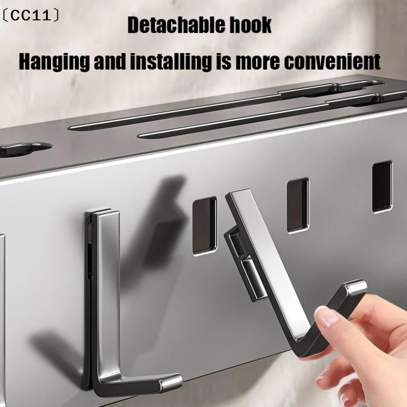 Wall Mounted Kitchen Knife Storage Rack Pot Lid Holder Cutting Board Qme