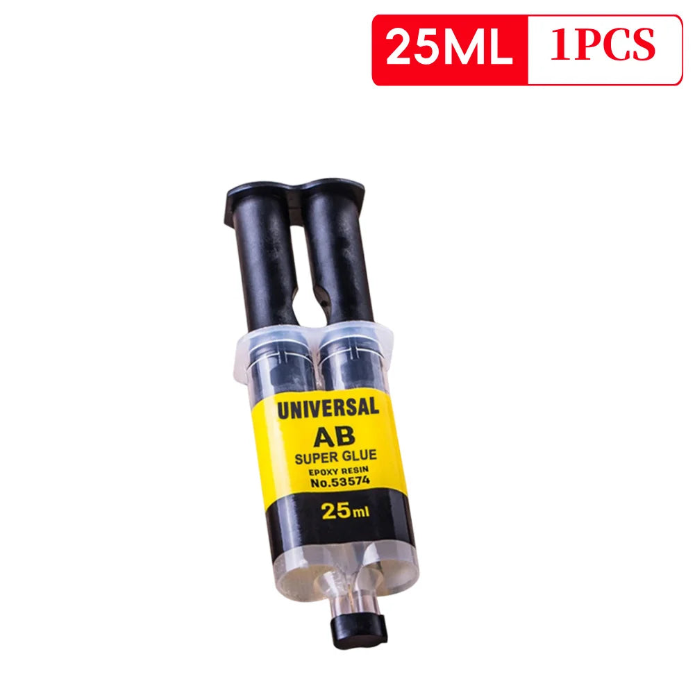 4/25ml Epoxy Resin AB Glue Waterproof Instant Fast Adhesive Repair Strong Super Liquid Glue for Wood Plastic Metal Glue Welding Qme 25ml 1PCS