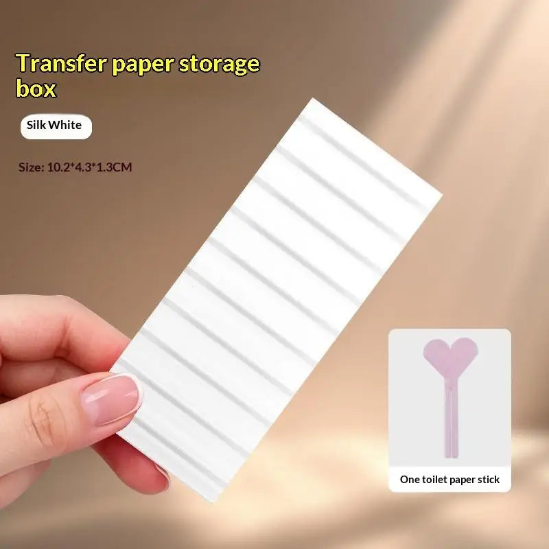 Mini Portable Nail Art Transfer Foil Storage Box Anti Wrinkle 10 Slot Qme White
