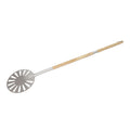 9inch Pizza Turning Peel Lightweight Stainless Steel Perforated Pizza Peel Metal Pizza Turner Peel with 2 Wooden Long Handle Qme Default Title