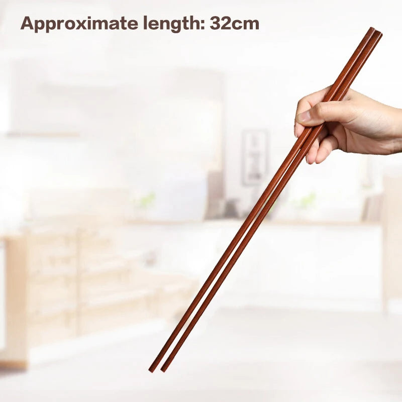 32/42cm Extended Wooden Chopsticks, Noodle Chopsticks, Rice Noodle Hot Pot Long Chopsticks Long, Wooden Chopsticks Qme S