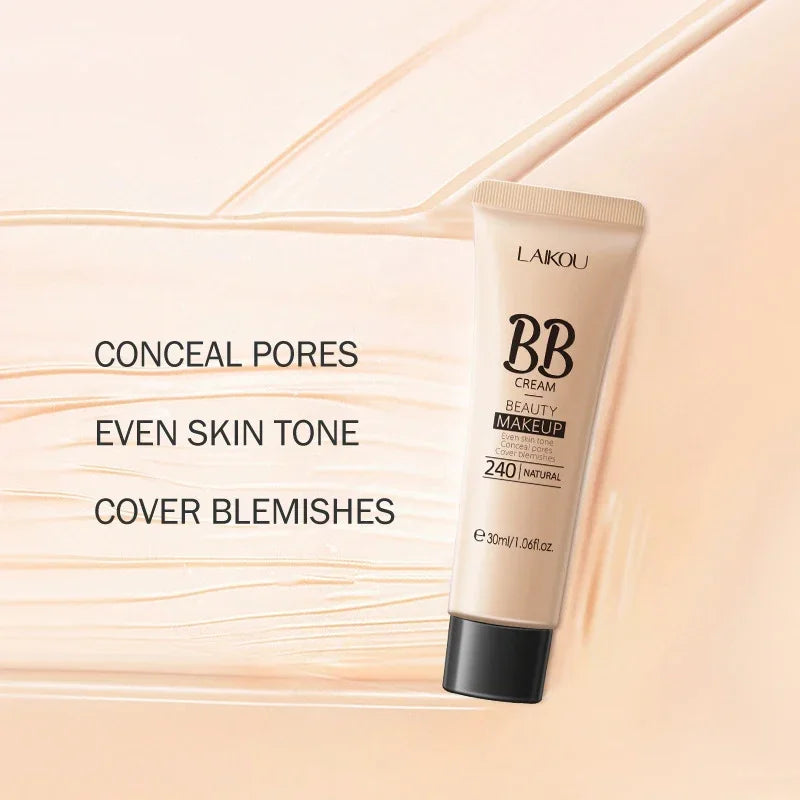BB Cream Brighten Even Skin Tone Liquid Foundation Moisturizing Hydrating Concealer Cover Blemishes Concel Pores Makeup Base Qme