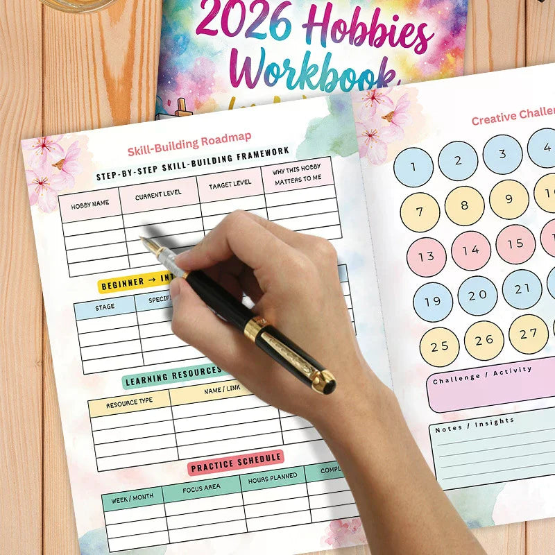 2026 Hobby Workbook Women Creative Guide Exploring Passions Setting Qme
