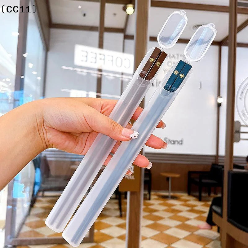Portable Japanese Chinese Chopsticks Sushi Non-slip Sticks Reusable Qme