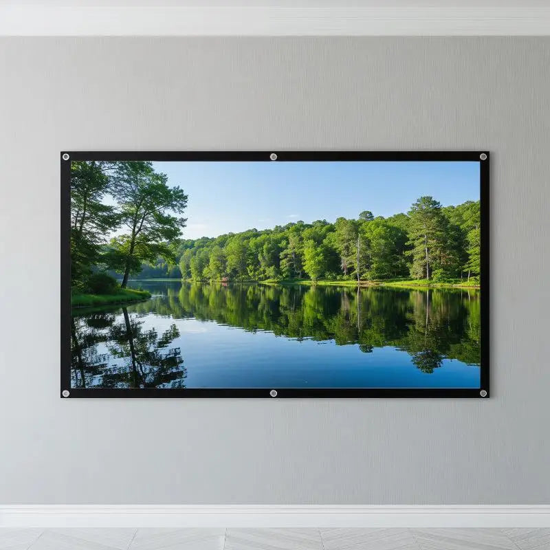 Portable Anti-light Projector Screen Easy Use Multiple Sizes Qme