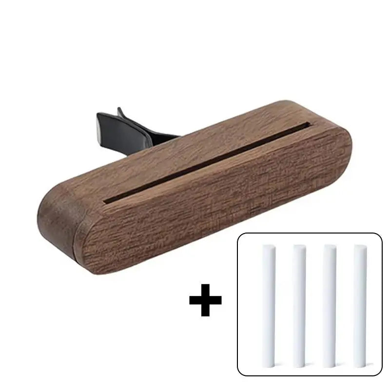 Wood Car Air Vent Diffuser Refillable, Car Fragrance Clip Diffuser, Car Aromatherapy Diffuser Long-Lasting Home Fragrance Qme A2