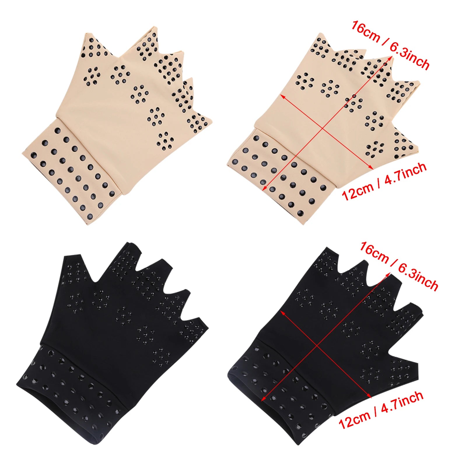 1 Pair Fingerless Gloves Unisex Nylon Compression Gloves Breathable for Daily Living Compression Gloves Fingerless Hand Glove Qme