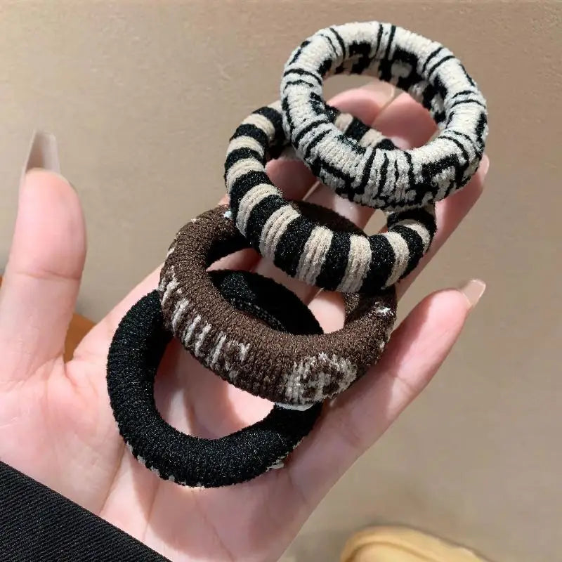 Elastic Hair Ropes Ethnic Pattern Hairband Women Ponytail Holder Qme A6