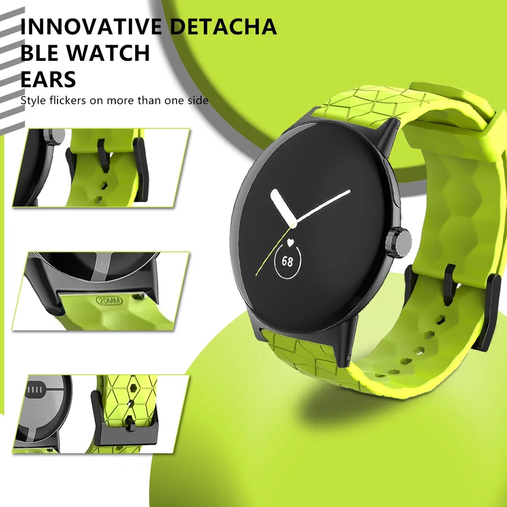 Silicone Strap for Google Pixel Watch 2 Watch Strap Bracelet correa Replacement for Google Pixel Watch 1 41mm Sport Band Qme