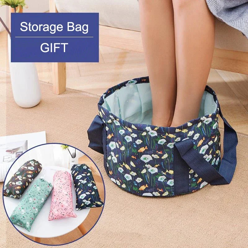Portable Foldable Basin Travel Camping Wash Tub Fishing Bucket Qme
