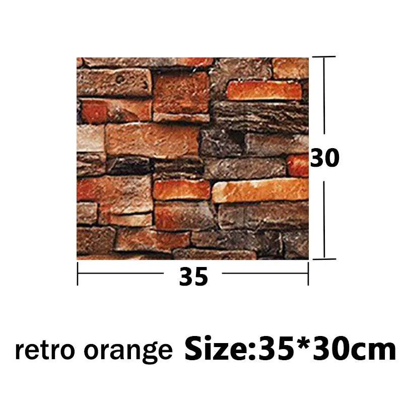 Optional Color 3D Brick Home Decoration Wallpaper for Bedroom Living Room Soft Foam Base Waterproof Wall Stickers 35X30CM Qme E 35x30cm-10pcs