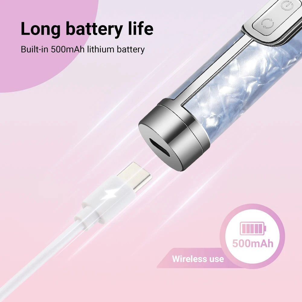 LINMANDA Professional Electric Nail Drill Machine Cordless Rechargeable 3 Speed Portable Efile for Thick Toenails Home Salon Kit Qme