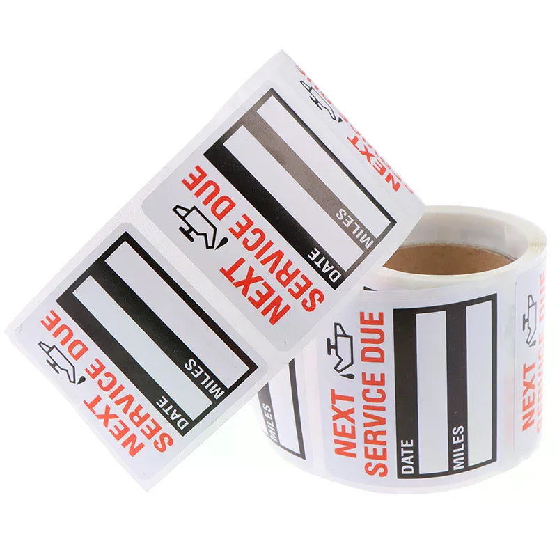 Roll Oil Change Service Reminder Stickers Window Sticker Car Qme