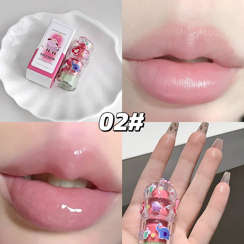 Gege Bear Fruit-flavored Lip Balm Hydrating Cute Keychain Pendant Qme GX1516-2