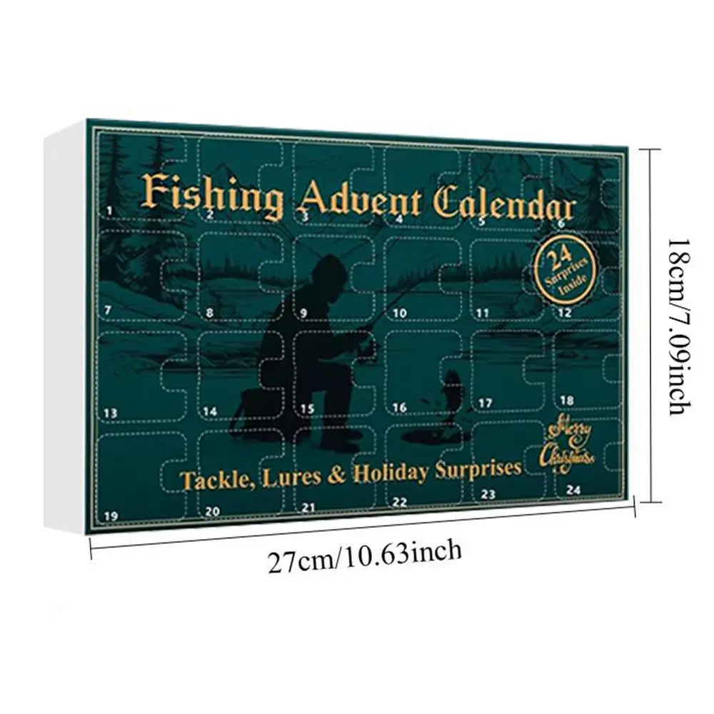 Advent Fishing Calendar 2025 24-Day Bait Holiday Fish Lure Countdown Qme as picture 1 L China Mainland