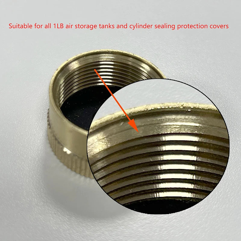 Gas Tank Cylinder Sealed Cap Protect Outdoor Stove Brass Refill 1 LB Qme