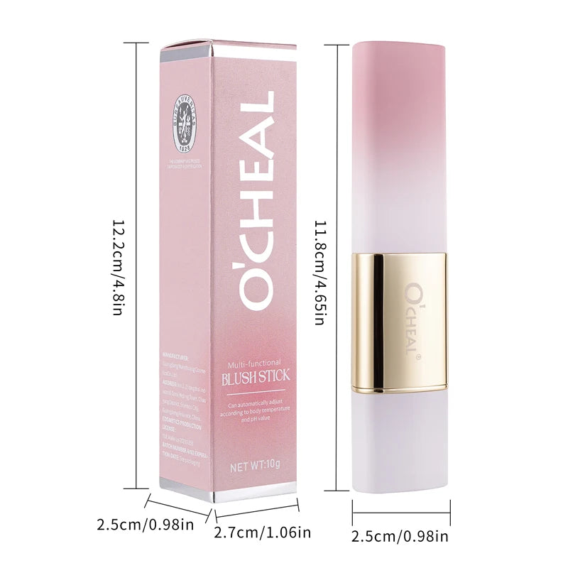 Multi Functional Powder Blusher Stick Waterproof Sweat Proof Durable Qme