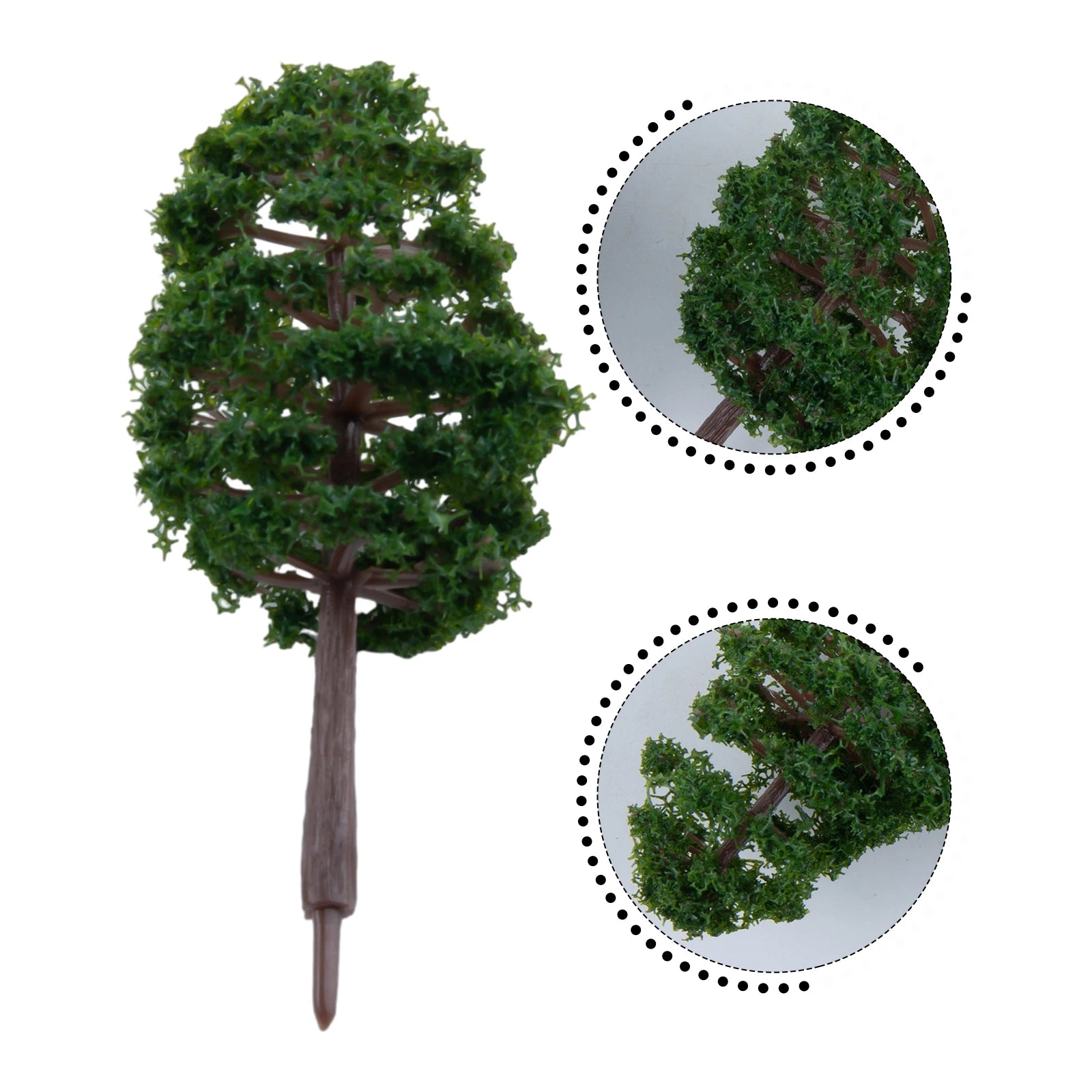 20x 8cm Plastic Models Train Artificial Miniature Tree Scenery Railroad Decoration Building Landscape Accessories Toys For Kids Qme