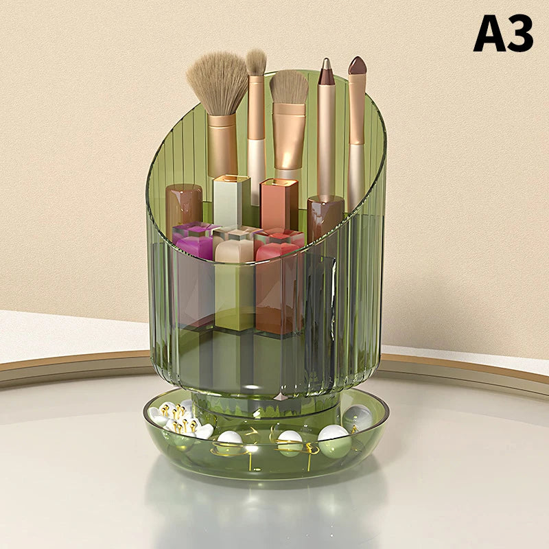 Lipstick Eyebrow Pencil Holder Eye Shadow Storage Box 360 Rotating Qme A3