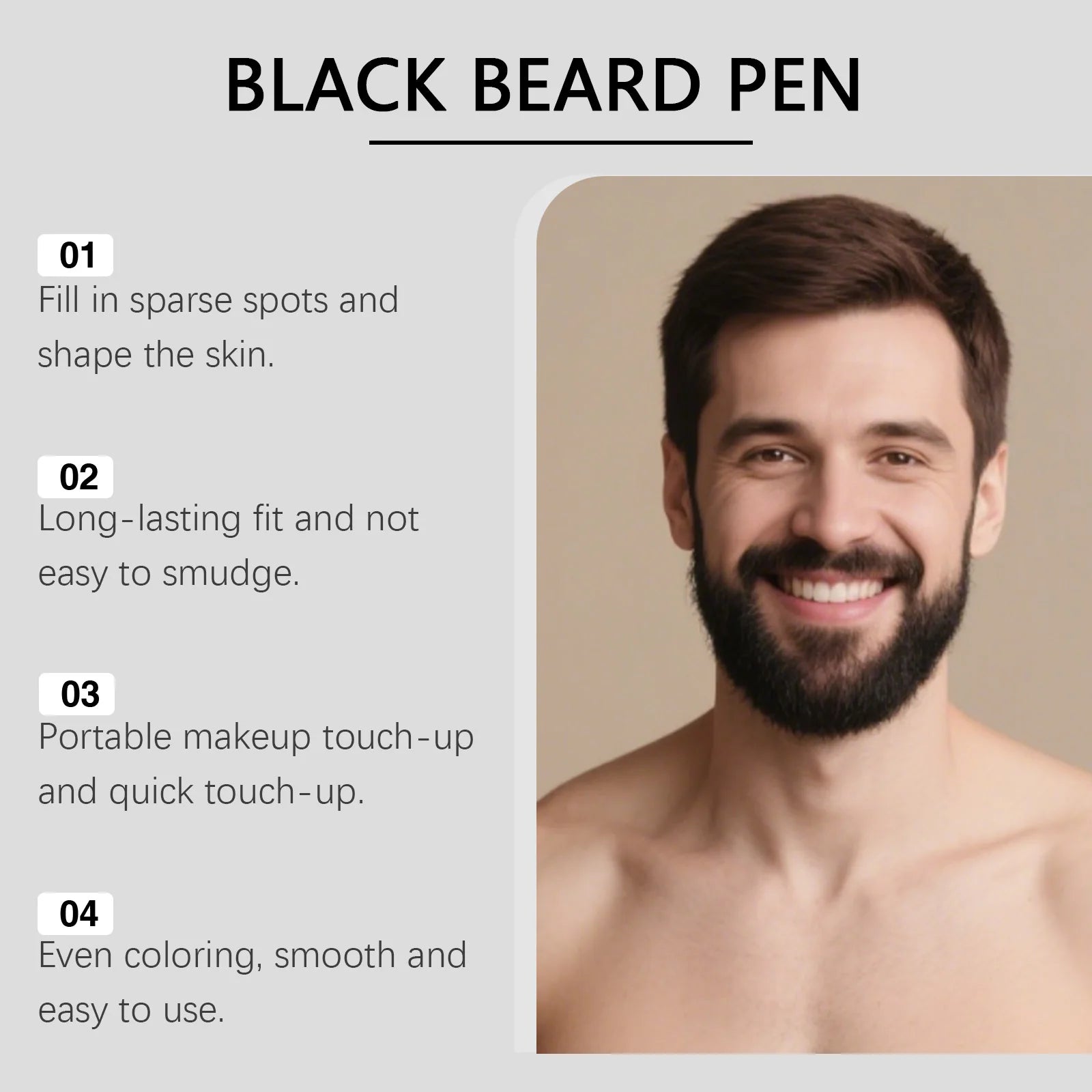 Instant Beard Filler Pen With Brush Comb Disposable Waterproof Moustache Beard Coloring Pen Filling Enhancer Hair Beard Stuffing Qme