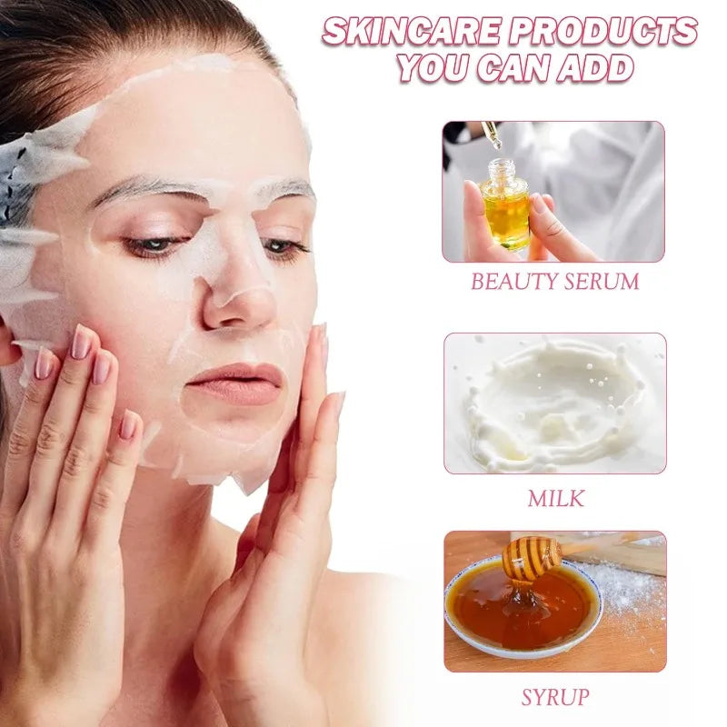 50 pieces of compressed facial mask piece skin care DIY, compressed disposable facial mask skin care facial mask paper tape bowl Qme