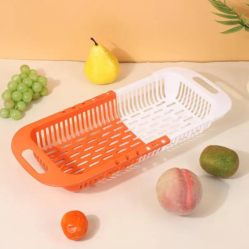 CC11 Retractable Sink Drain Rack Plastic Dish Chopsticks Household Qme A3