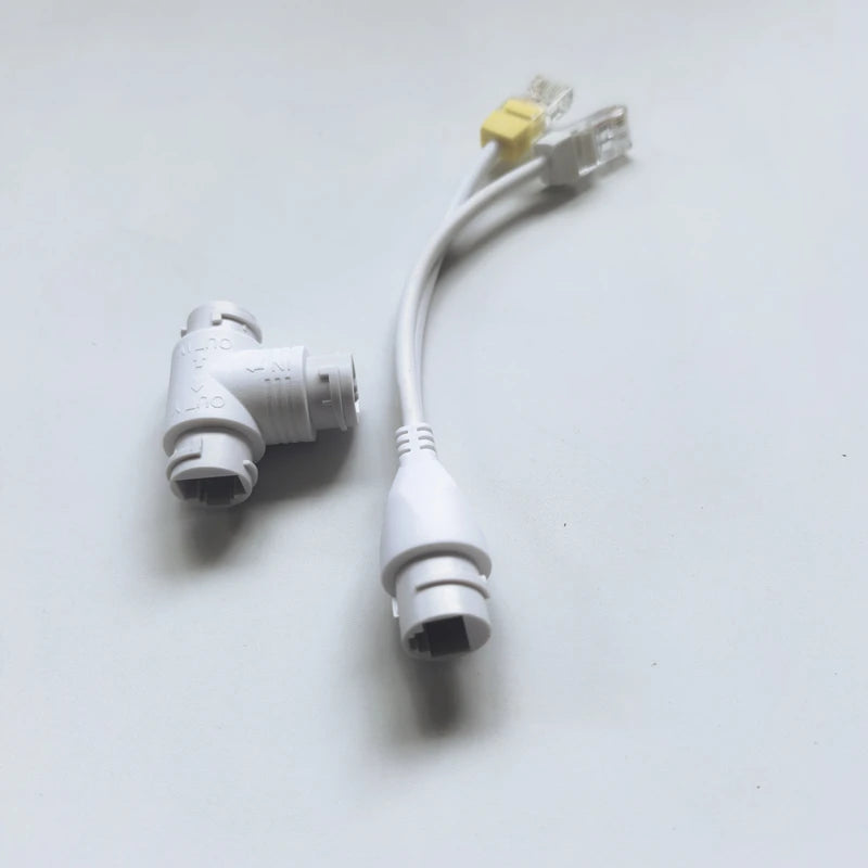 3PCS 1 to 2 POE Combiner Splitter 12V Centralized Power Supply Converter Network Power Synthesizer Splitter Qme