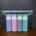 Compact Portable Silicone Travel Squeeze Bottles Leakproof Refillable Qme 4Pcs Set