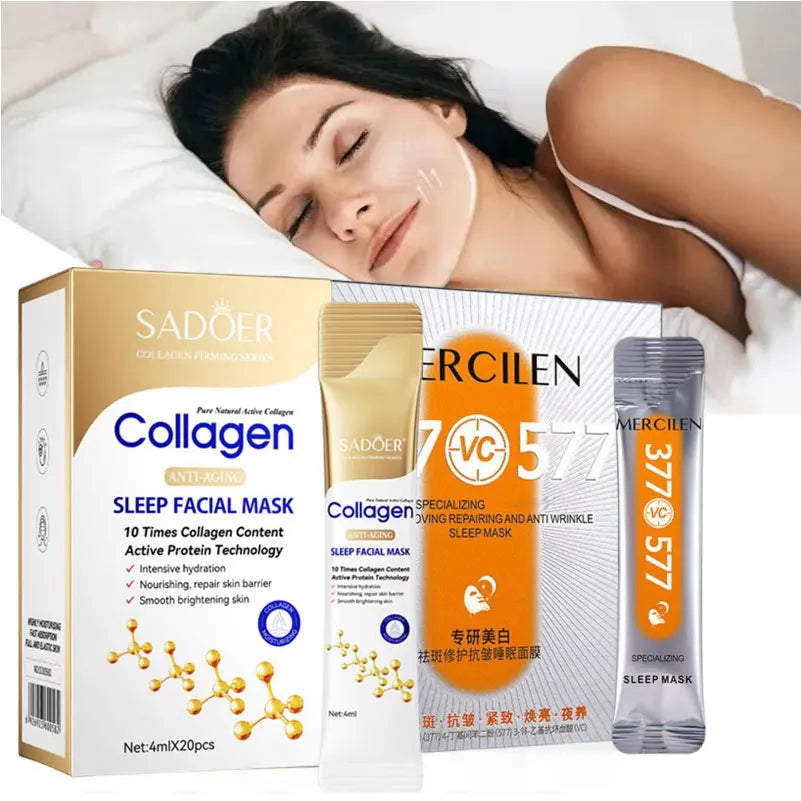 Hydrating Sleeping Face Sheet Masks Moisturizing Facial Mask Qme