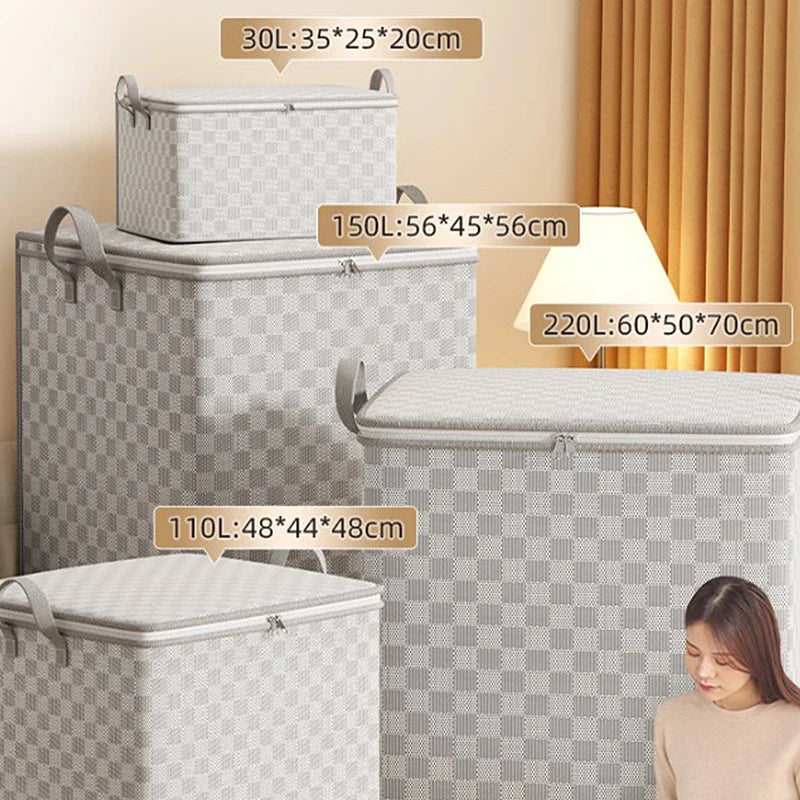 Large Capacity Dust-proof Bag Organize Non-woven Quilt Storage Lids Qme