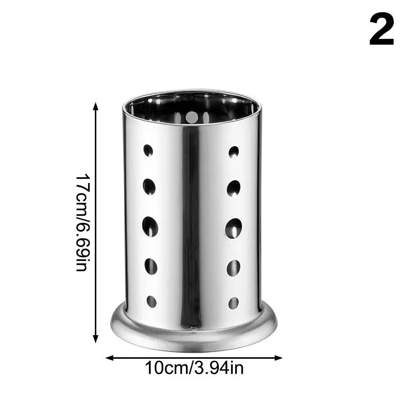 Stainless Steel Cutlery Holder Chopstick Storage Organizer Container Qme 2