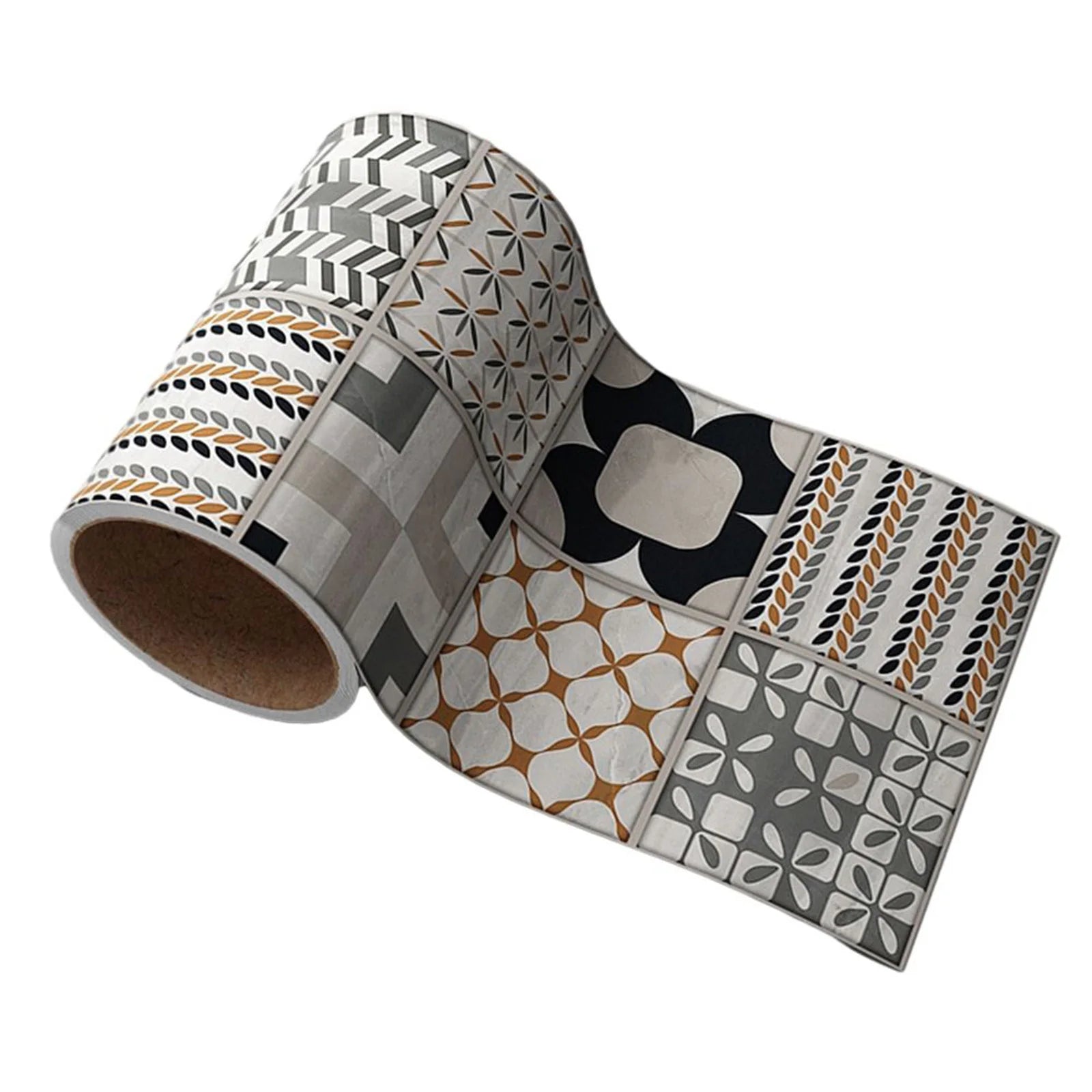 Self-Adhesive Waist Line Decorative Strip Waterproof Peel & Stick Wall Sticker Bathroom Floor Skirting Line Wall Papers Qme 8(