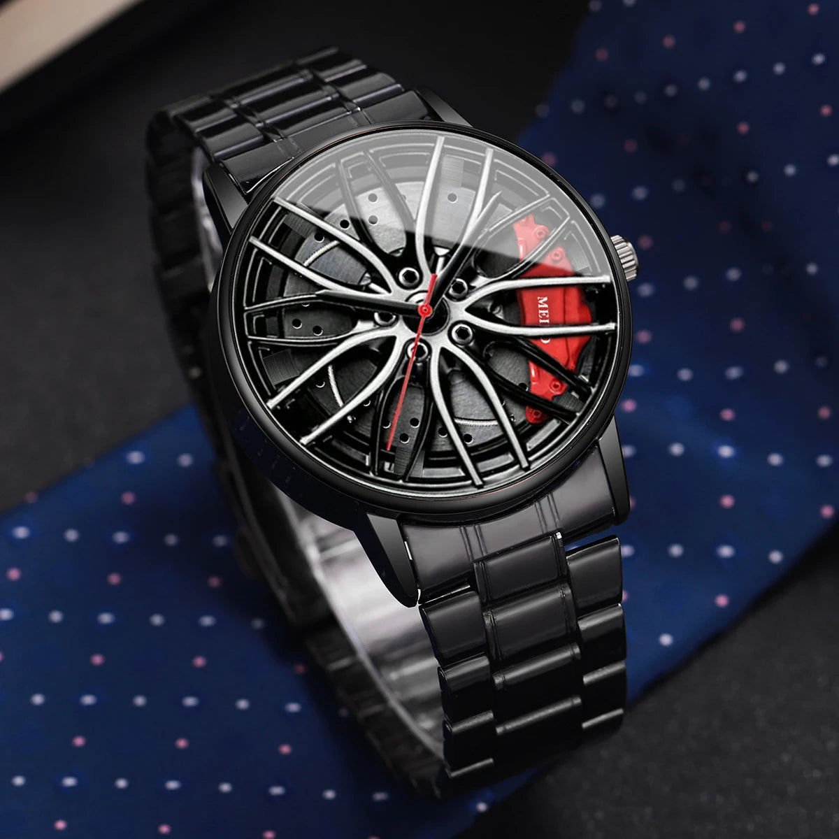 1pcsTrendy Fully Automatic Quartz Movement Men's Watch Wheel Non Mechanical Watch Fashion Men's Watch Qme